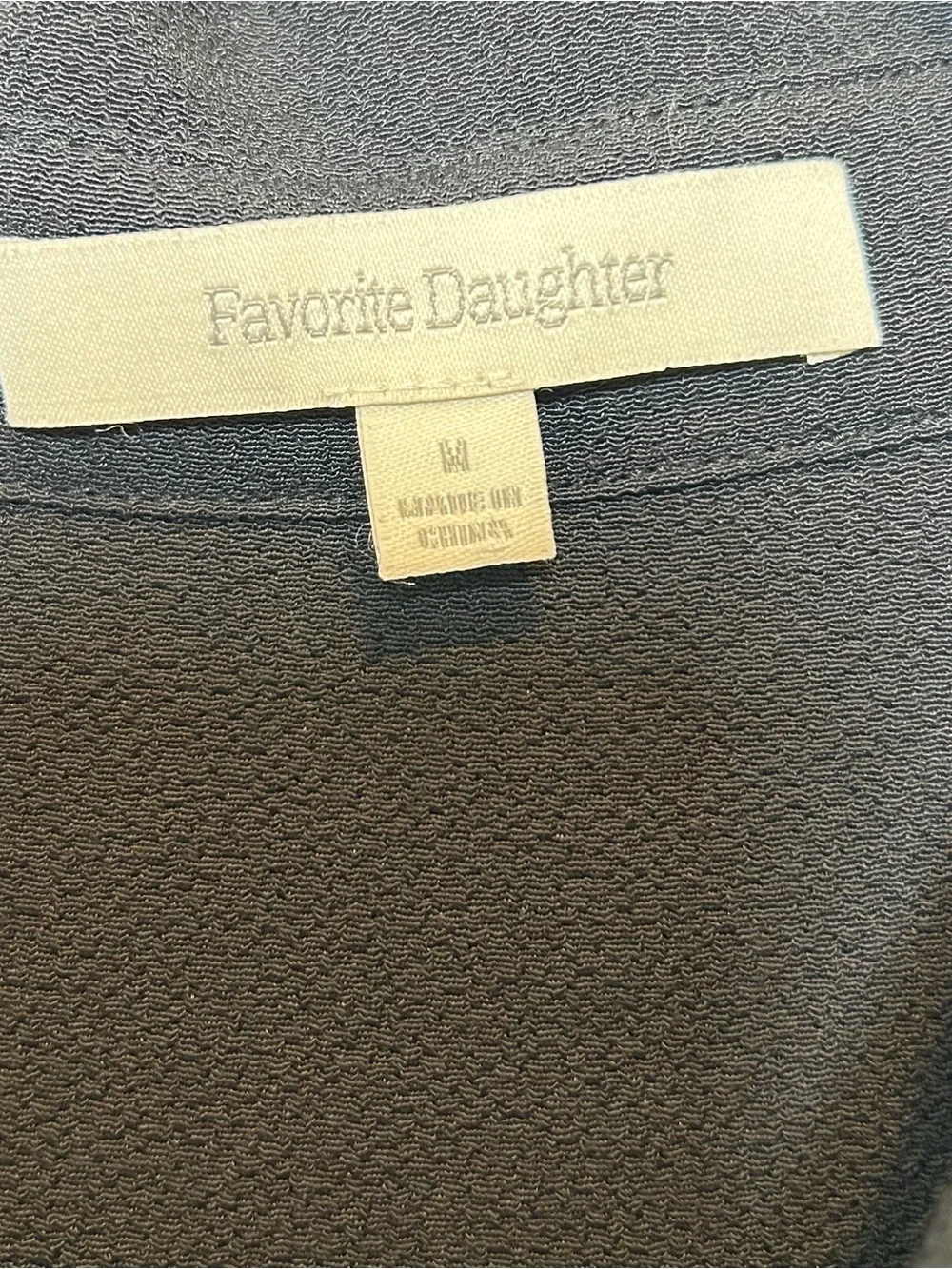 Favorite Daughter Take Me Seriously Long Sleeve Black Shirt Dress Size Medium - Picture 4 of 5